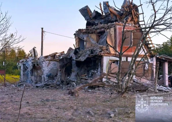 Наслідки російської ракетної атаки на Київщину. Фото