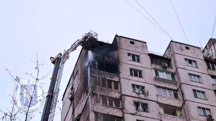 Наслідки повітряної атаки російських дронів на Київ