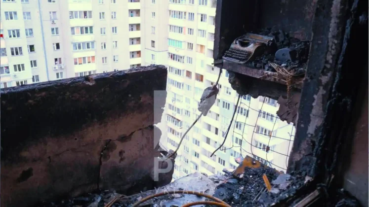 Наслідки повітряної атаки російських дронів на Київ