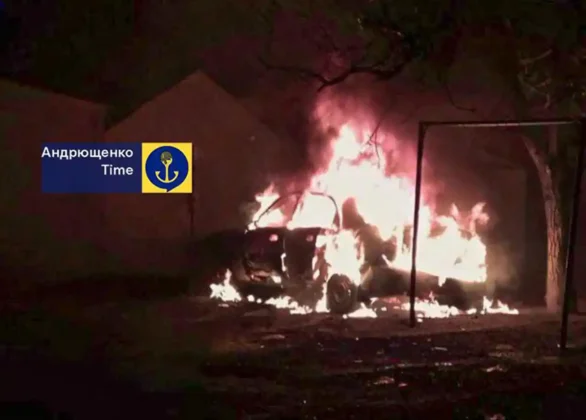 Вибух автомобіля окупаційного «голови ради» в Бердянську