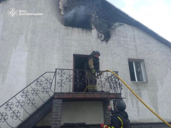 Атака на Житомирщину: зафіксовано руйнування та пожежу
