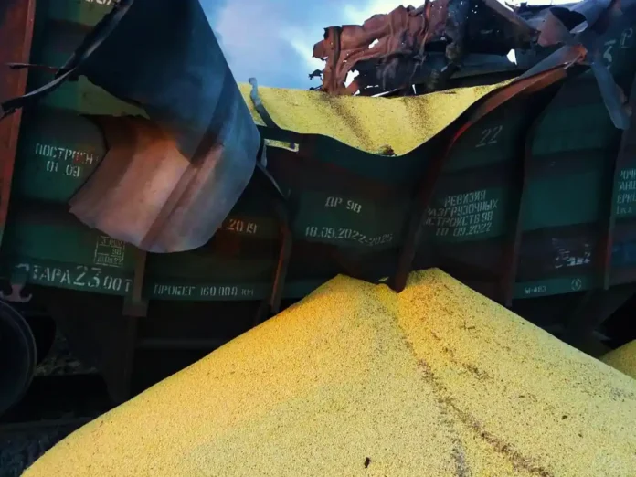 Атака росії на Київ: постраждали вагони з зерном