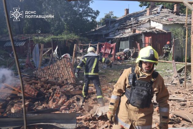 Удар дронів по Полтаві: зруйновано будівлю ТЦК, є загиблі та поранені