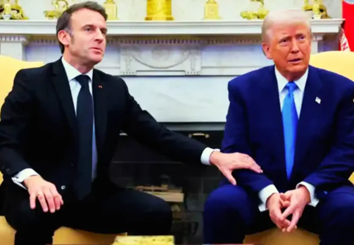 Макрон: ЄС має діяти потужно у відповідь на мита Трампа