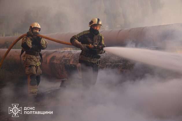 На Полтавщині триває ліквідація пожеж після російської атаки