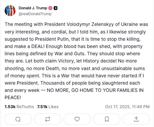 Трамп поділився враженнями від зустрічі із Зеленським