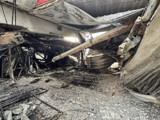 Наслідки потужної пожежі в окупованому Донецьку після вибухів