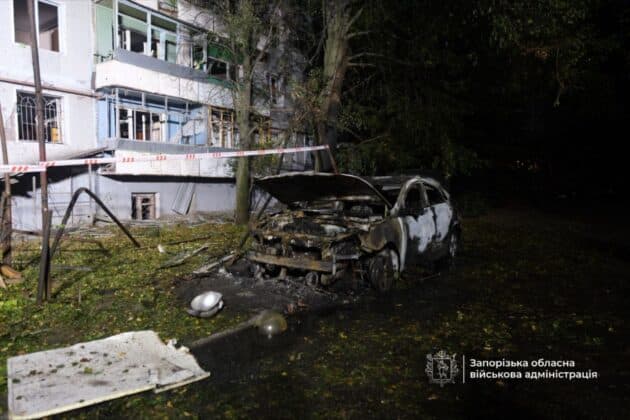 Нічна ворожа атака на Запоріжжя: одна загибла, десятеро поранених