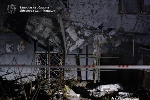 Нічна ворожа атака на Запоріжжя: одна загибла, десятеро поранених