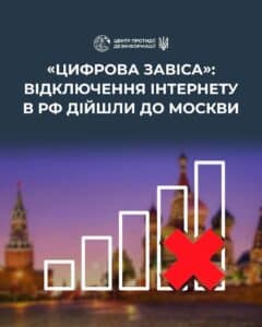 Цифрова ізоляція на рф: у москві зникає мобільний та дротовий інтернет