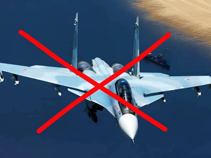 В окупованому Криму розбився російський винищувач Су-30