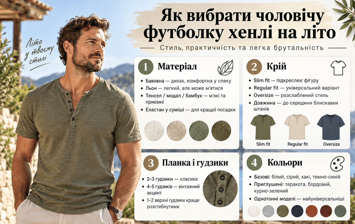 Чек-лист: як вибрати чоловічу футболку хенлі