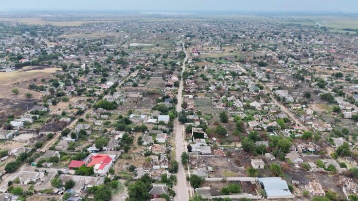 Панорама з дрона на Олешки, вересень 2026 року. 34 ОБр МП «Борисфен»